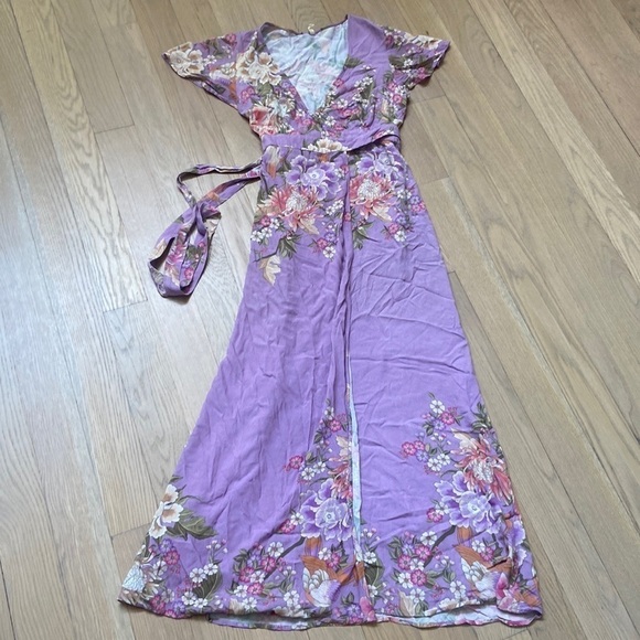 Spell & the Gypsy Blue Skies Floral Wrap Dress - Picture 4 of 8